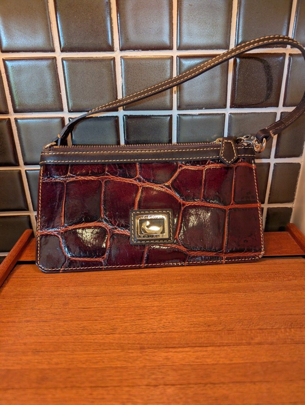 Dooney & Bourke Embossed Leather Wristlet